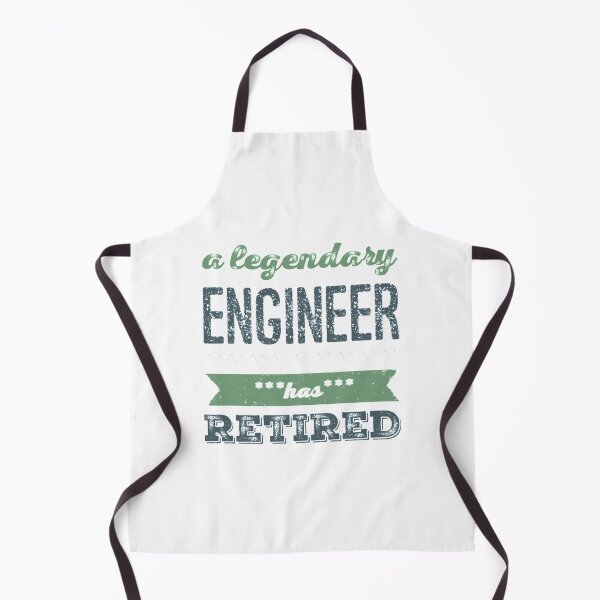 Item preview, A Legendary Engineer Has Retired Green Grey Font designed and sold by HppyStrngHelthy.