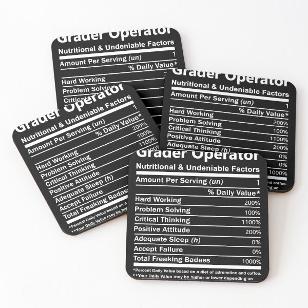 Item preview, Grader Operator T Shirt - Nutritional And Undeniable Factors Gift Item Tee designed and sold by ccombercor.