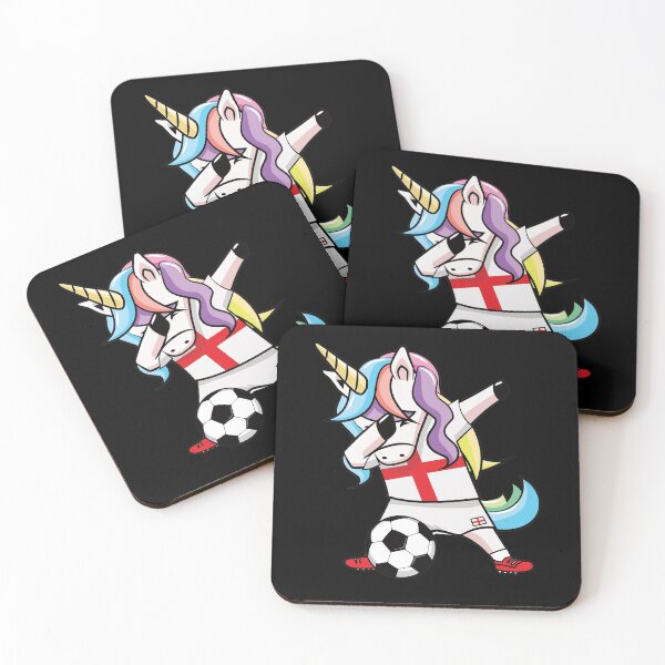 Item preview, England Funny Dabbing Unicorn Football Fan Soccer designed and sold by ibeargifts.