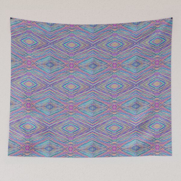 Item preview, Nested colorful rhombuses / blue background designed and sold by MentaLee.