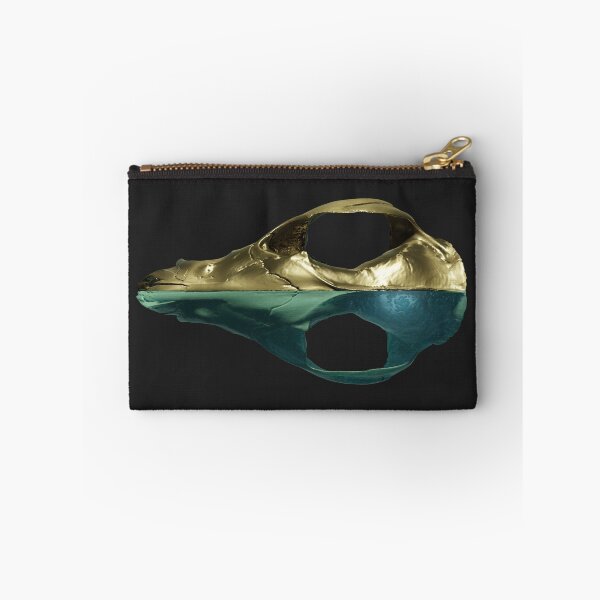 Item preview, Gold and Jade Opossum Skull designed and sold by April Neander.
