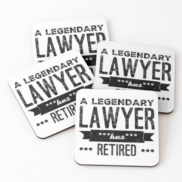 Item preview, A Legendary Lawyer Has Retired Black Font designed and sold by HppyStrngHelthy.