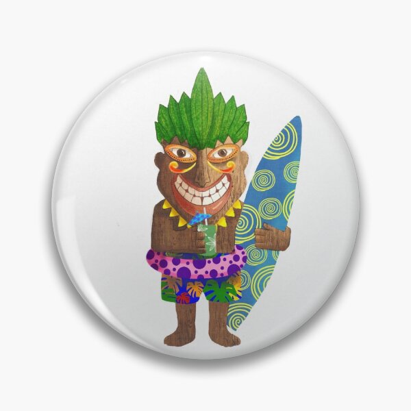 Item preview, Tiki with Surfboard designed and sold by Sandijoart.