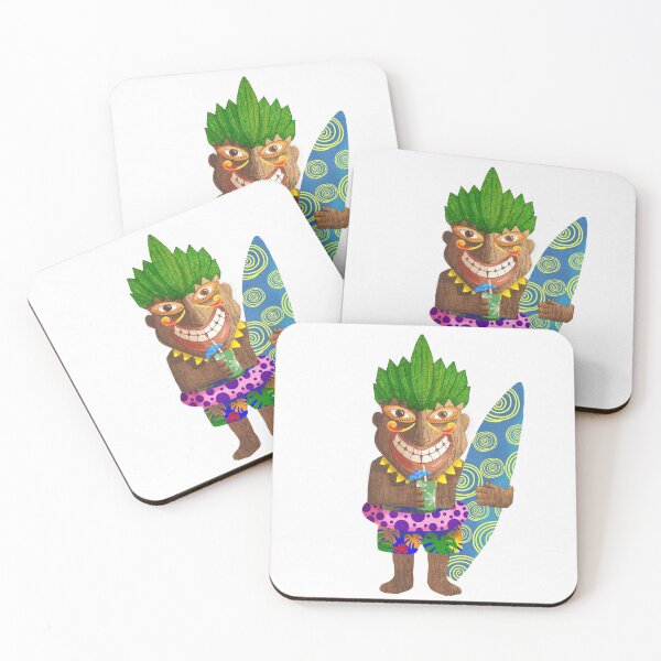 Item preview, Tiki with Surfboard designed and sold by Sandijoart.