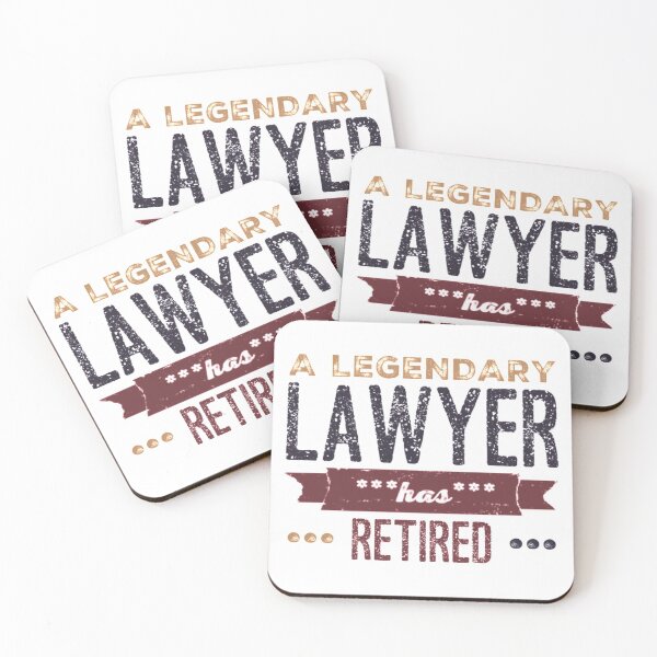 Item preview, A Legendary Lawyer Has Retired Brown Black Font designed and sold by HppyStrngHelthy.