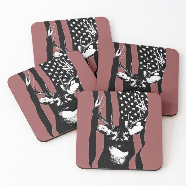 Item preview, Black & White American Flag Whitetail Buck Design designed and sold by LifeCrush.