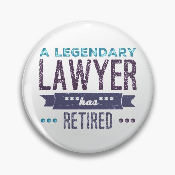 Item preview, A Legendary Lawyer Has Retired Blue Violet Font designed and sold by HppyStrngHelthy.