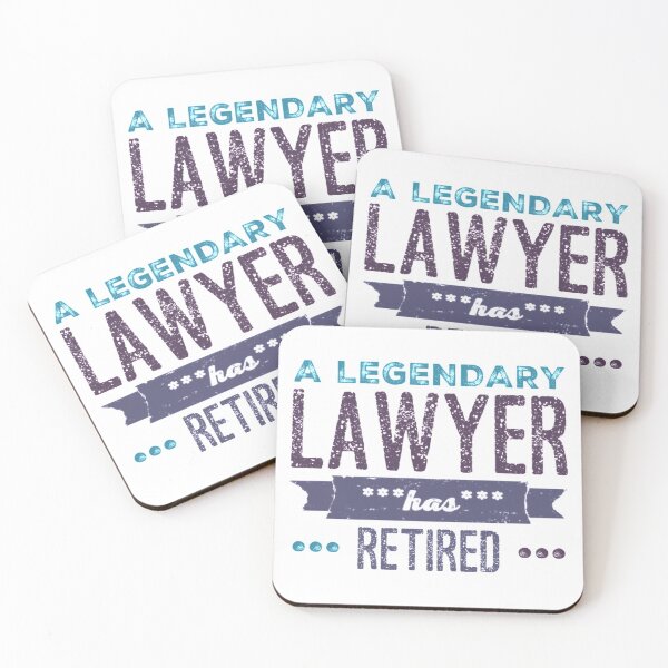 Item preview, A Legendary Lawyer Has Retired Blue Violet Font designed and sold by HppyStrngHelthy.