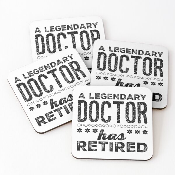 Item preview, A Legendary Doctor Has Retired Black Font designed and sold by HppyStrngHelthy.