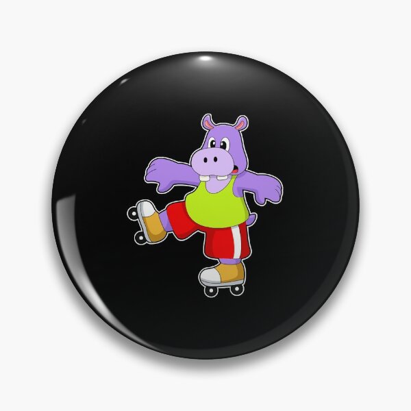 Aperçu de l'œuvre Hippo comme patineur avec patins à roues alignées créée et vendue par GohringFinlea.