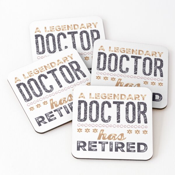 Item preview, A Legendary Doctor Has Retired Brown Black Font designed and sold by HppyStrngHelthy.