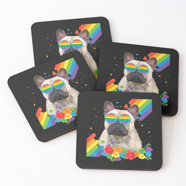 Item preview, Proud LGBT Gay French Bulldog Dog Pride Flag Rainbow LGBTQ  designed and sold by dorisjoycek.