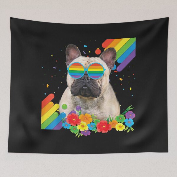 Item preview, Proud LGBT Gay French Bulldog Dog Pride Flag Rainbow LGBTQ  designed and sold by dorisjoycek.