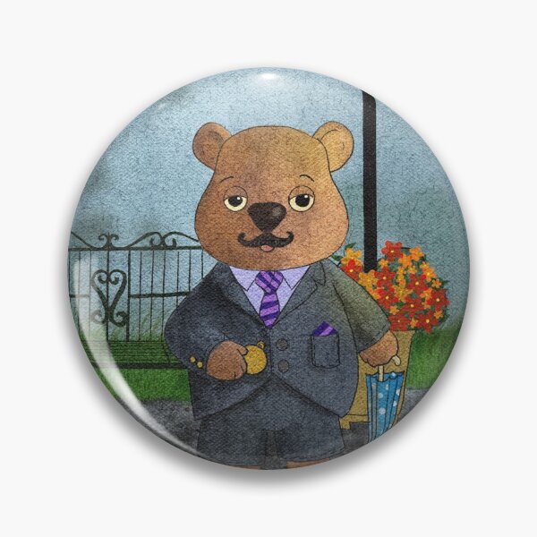 Item preview, Moustache English Bear designed and sold by Sandijoart.