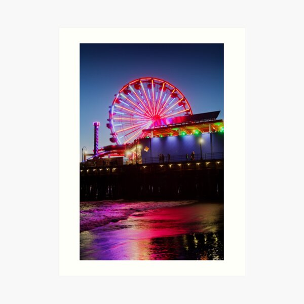 Santa Monica ferris wheel Art Print
