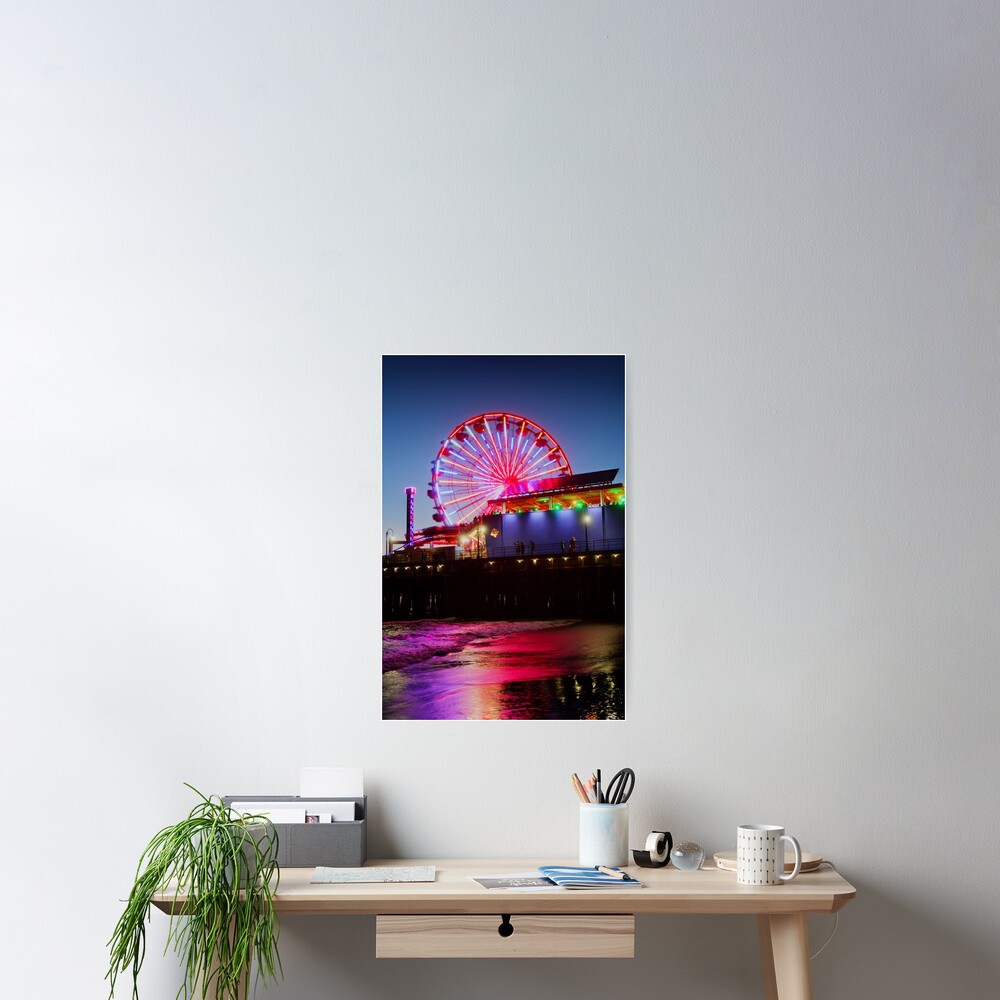 Santa Monica ferris wheel Poster
