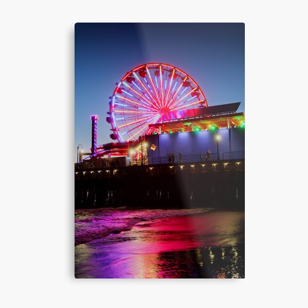 Santa Monica ferris wheel Metal Print