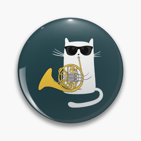 Item preview, Jazz Cat Playing French Horn  Cool Smooth  designed and sold by karlie-designs.