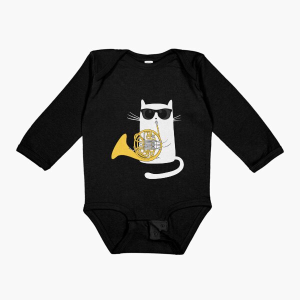 Item preview, Jazz Cat Playing French Horn  Cool Smooth  designed and sold by karlie-designs.