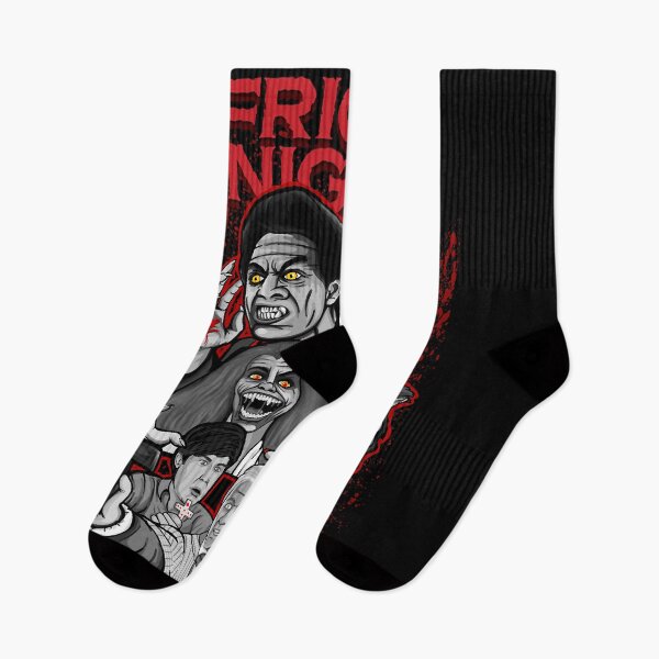 Item preview, Fright horror movie night characters with blood scary poster designed and sold by DejeanWilliam.