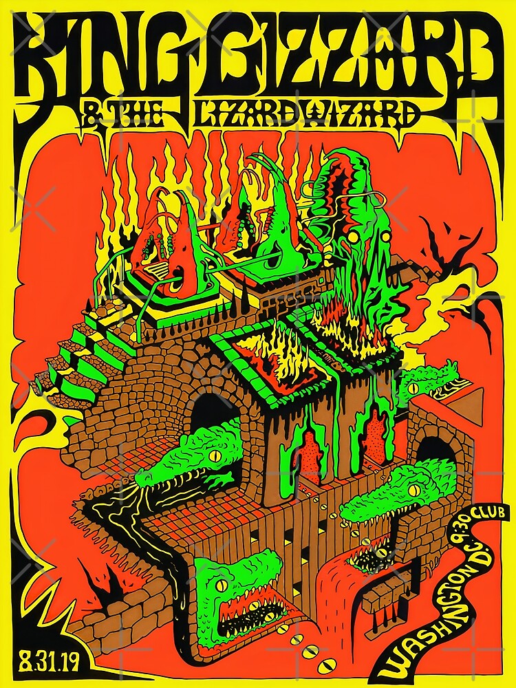 Discover King Gizzard and the Lizard Wizard - Washington D.C. 2019 Premium Matte Vertical Poster