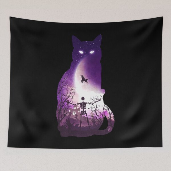 Item preview, A cat Fright horror movie silhouette design designed and sold by DejeanWilliam.