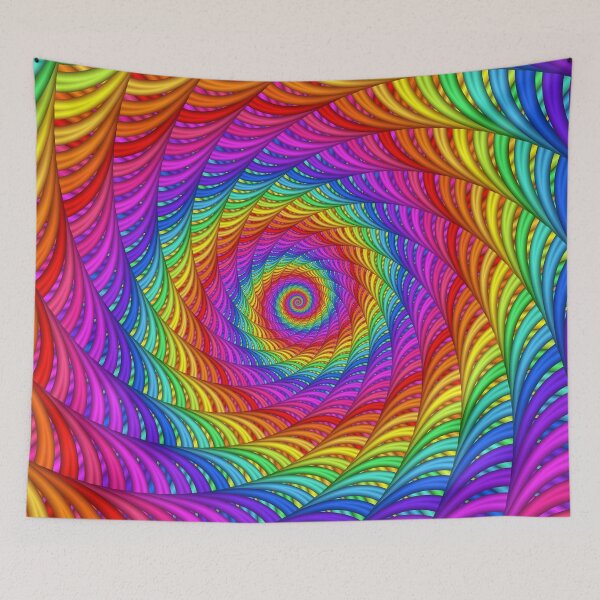 Item preview, Psychedelic Rainbow Spiral  designed and sold by Kitty Bitty.