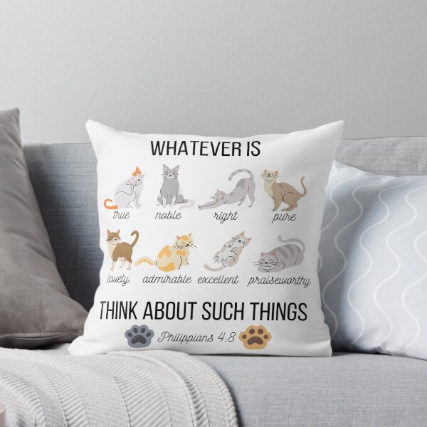 Item preview, Whatever Is True Philippians 4:8 Cute Cats Christian Bible designed and sold by ittybittyowl.