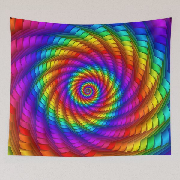 Item preview, Psychedelic Rainbow Spiral  designed and sold by Kitty Bitty.