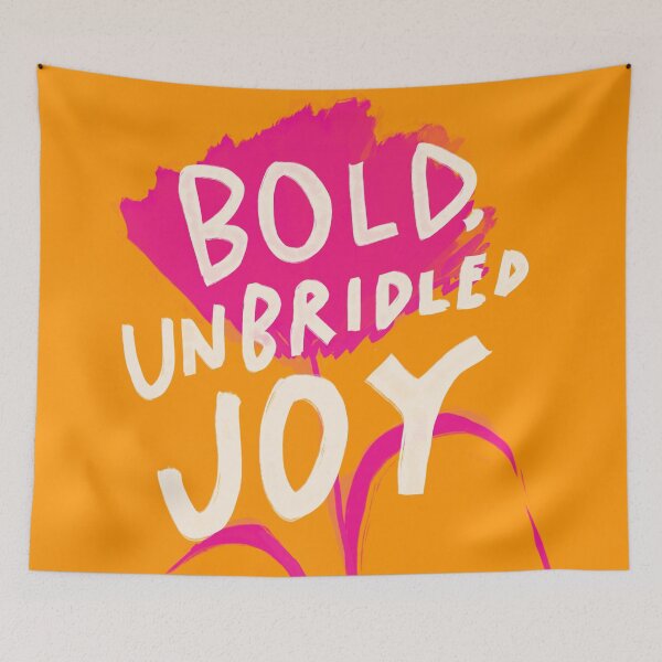 Item preview, Bold, Unbridled Joy - Colorful Abstract Floral Art with Inspirational Quote by Morgan Harper Nichols designed and sold by morgansgoods.