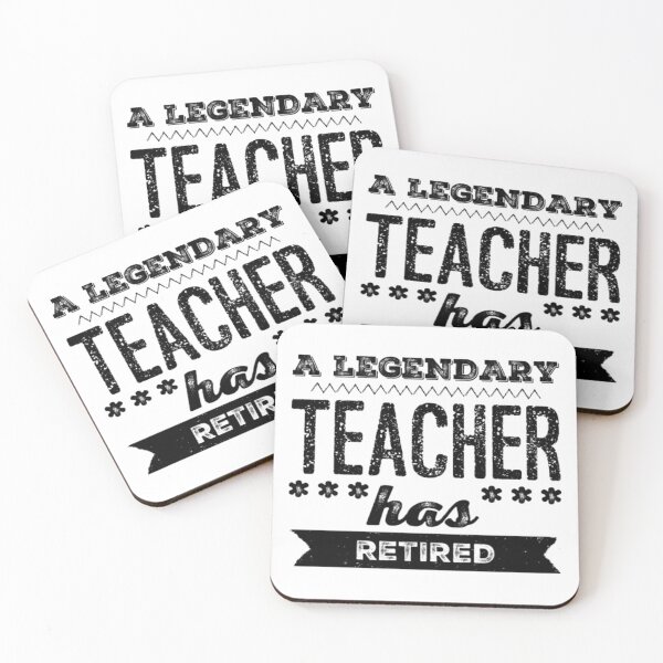Item preview, A Legendary Teacher Has Retired Black Font designed and sold by HppyStrngHelthy.