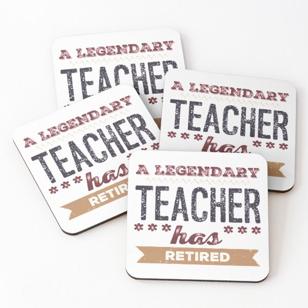 Item preview, A Legendary Teacher Has Retired Brown Black Font designed and sold by HppyStrngHelthy.
