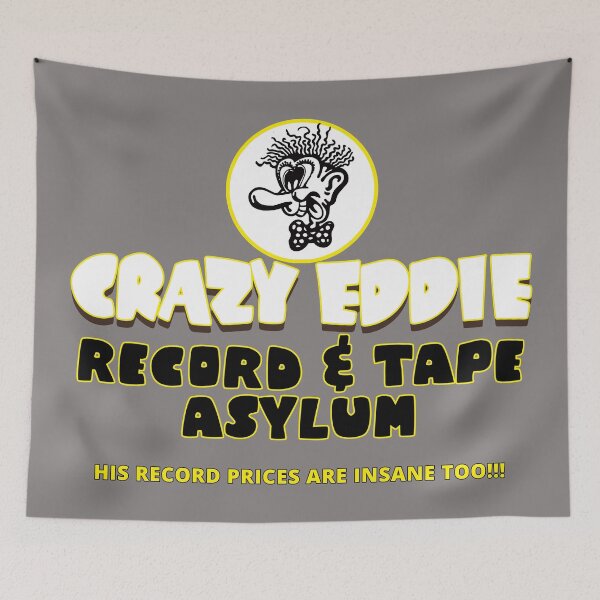 Item preview, Crazy Eddie Record & Tape Asylum designed and sold by TeeArcade84.