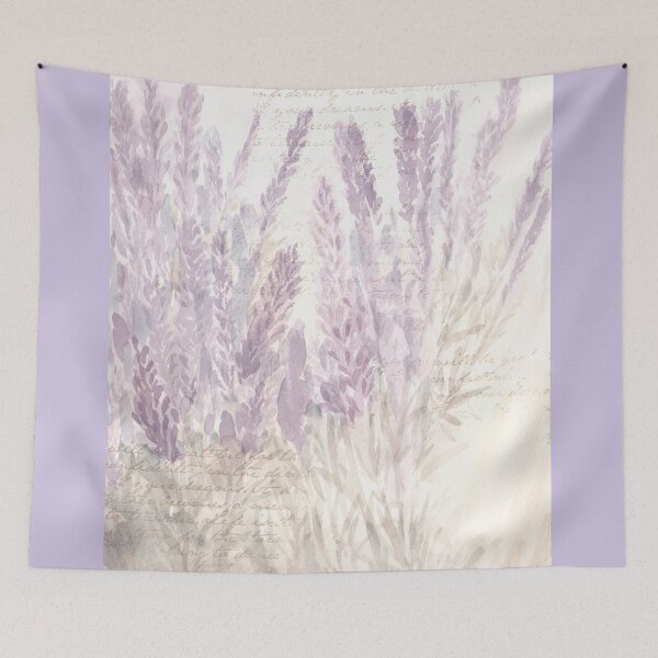 Item preview, Watercolor Lavender and Script ~ Vintage Style designed and sold by Violet Grant.