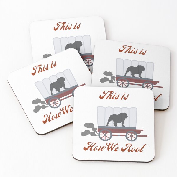 Item preview, This is How We Roll Wagon Dog Shadow Patriot Pioneer Day Utah Gift designed and sold by DKA-2ndBoy.