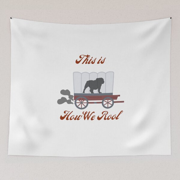 Item preview, This is How We Roll Wagon Dog Shadow Patriot Pioneer Day Utah Gift designed and sold by DKA-2ndBoy.