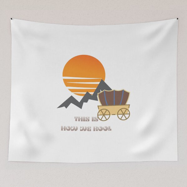 Item preview, This is How We Roll Wagon Sunset Mountain Patriot Pioneer Day Utah Gift designed and sold by DKA-2ndBoy.