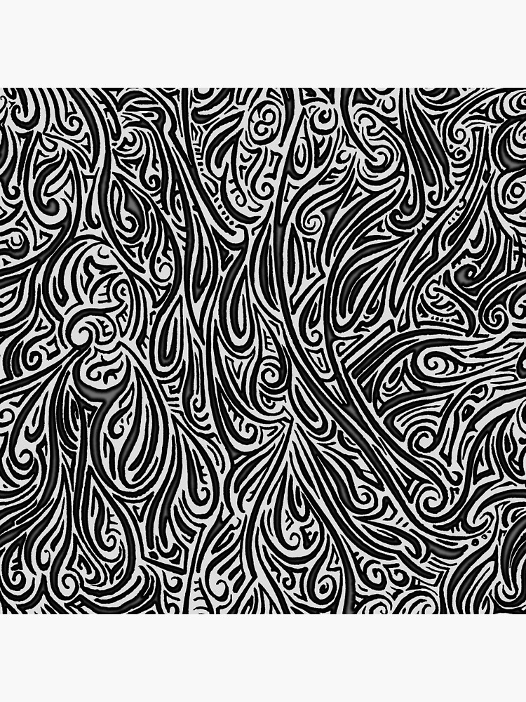 Thumbnail 3 of 3, Pin, Swirling Abstract Line Art in Shades of Grey designed and sold by MathenaArt.