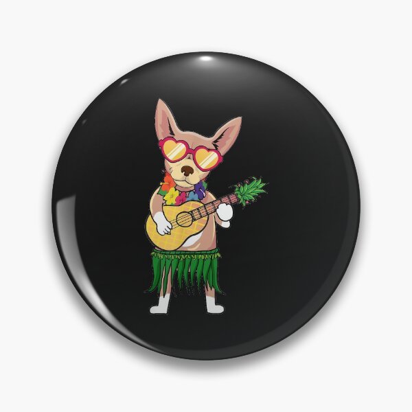 Item preview, Chihuahua Hawaiian Costume Playing Ukulele Summer Shirt designed and sold by dorisjoycek.