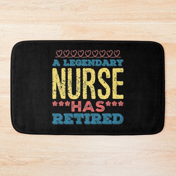 Item preview, A Legendary Nurse Has Retired Yellow Blue Red Font designed and sold by HppyStrngHelthy.