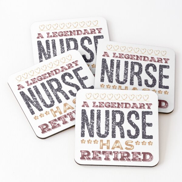 Item preview, A Legendary Nurse Has Retired Brown Black Font designed and sold by HppyStrngHelthy.