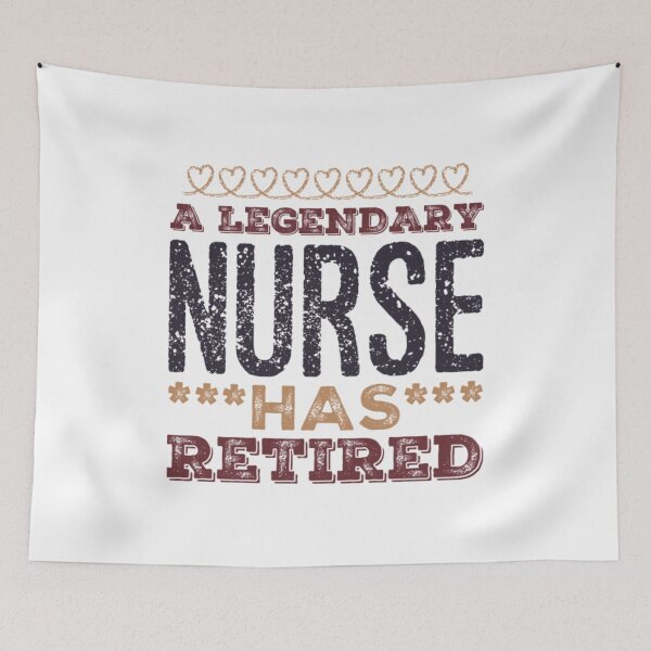 Item preview, A Legendary Nurse Has Retired Brown Black Font designed and sold by HppyStrngHelthy.
