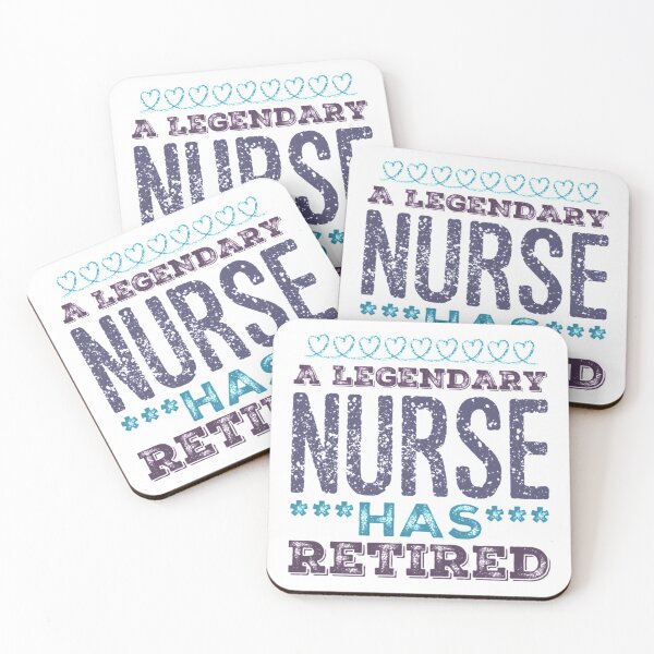 Item preview, A Legendary Nurse Has Retired Blue Violet Grey Font designed and sold by HppyStrngHelthy.