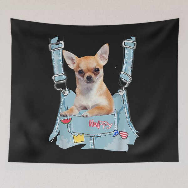Item preview, Chihuahua in Pocket 2 Strap Front Overalls For Men Women designed and sold by dorisjoycek.
