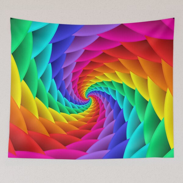 Item preview, Psychedelic Rainbow Spiral  designed and sold by Kitty Bitty.