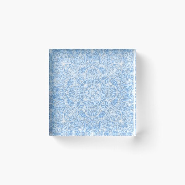 Item preview, periwinkle and white mandala pattern  designed and sold by Giulia  Palazzo.