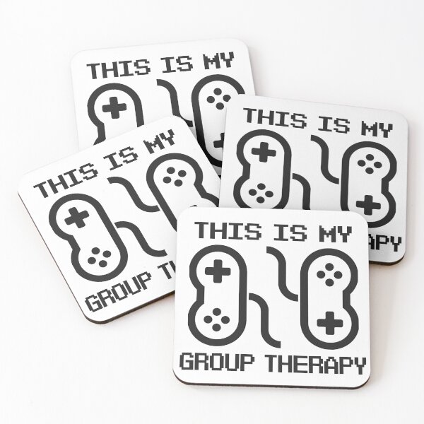 Item preview, This Is My Group Therapy (Retro / Gaming) - Dark Version designed and sold by BattleMtnArmory.