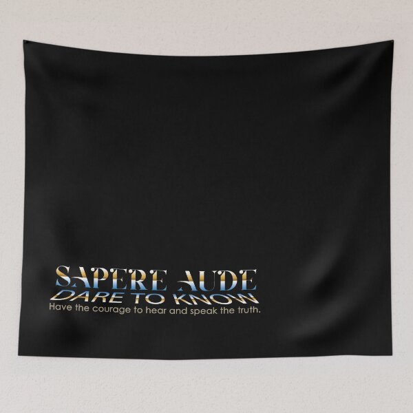 Item preview, Sapere Aude - Dare to Know - Dare to Be Wise – Be Brave Enough To Hear and Speak the Truth. Quote. Silver Chrome. designed and sold by SavvySapien.