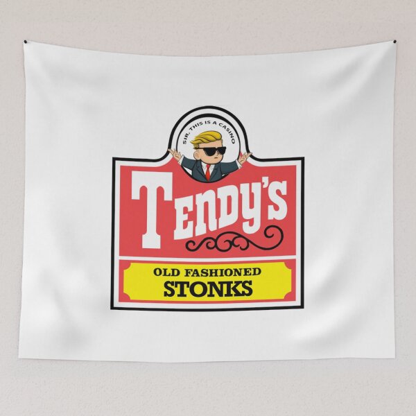 Aperçu de l'œuvre Wallstreet wendys tendys tendies stonks Essential TShirt359 créée et vendue par SalmaCosta.
