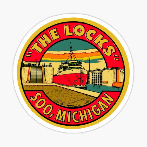 "Soo Michigan Soo Locks" Sticker for Sale by zsonn Redbubble